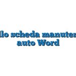 Modello scheda manutenzione auto Word