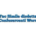 Fac Simile disdetta Confesercenti Word