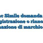 Fac Simile domanda di registrazione o rinnovo internazione di marchio Word