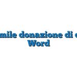 Fac Simile donazione di credito Word