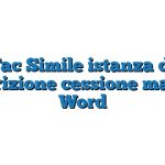 Fac Simile istanza di trascrizione cessione marchio Word