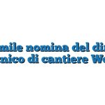 Fac Simile nomina del direttore tecnico di cantiere Word