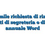 Fac Simile richiesta di rimborso diritti di segreteria o diritto annuale Word