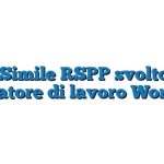 Fac Simile RSPP svolto dal datore di lavoro Word