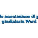 Modulo annotazione di polizia giudiziaria Word