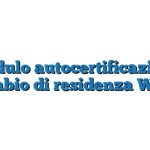 Modulo autocertificazione cambio di residenza Word