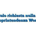 Modulo richiesta nulla osta soprintendenza Word