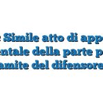 Fac Simile atto di appello incidentale della parte privata per tramite del difensore Word