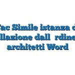 Fac Simile istanza di cancellazione dall’ordine degli architetti Word