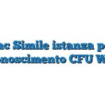 Fac Simile istanza per riconoscimento CFU Word