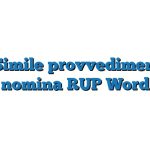 Fac Simile provvedimento di nomina RUP Word