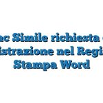 Fac Simile richiesta di registrazione nel Registro Stampa Word