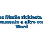 Fac Simile richiesta di riversamento a altro comune Word