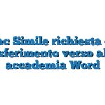 Fac Simile richiesta di trasferimento verso altra accademia Word