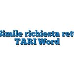 Fac Simile richiesta rettifica TARI Word