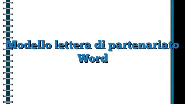 Modello lettera di partenariato Word