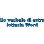 Modello verbale di estrazione lotteria Word