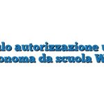 Modulo autorizzazione uscita autonoma da scuola Word