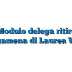 Modulo delega ritiro pergamena di Laurea Word