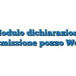 Modulo dichiarazione dismissione pozzo Word