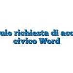 Modulo richiesta di accesso civico Word