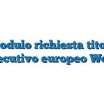 Modulo richiesta titolo esecutivo europeo Word