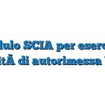 Modulo SCIA per esercizio attività di autorimessa Word