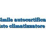 Fac Simile autocertificazione acquisto climatizzatore Word