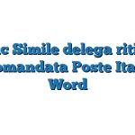 Fac Simile delega ritiro raccomandata Poste Italiane Word