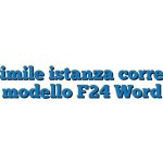 Fac Simile istanza correzione modello F24 Word