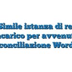 Fac Simile istanza di revoca incarico per avvenuta conciliazione Word