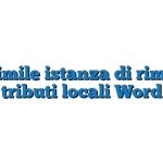 Fac Simile istanza di rimborso tributi locali Word