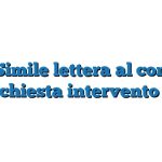 Fac Simile lettera al comune per richiesta intervento Word