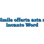 Fac Simile offerta asta senza incanto Word