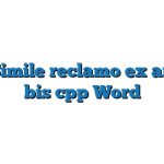 Fac Simile reclamo ex art 410 bis cpp Word