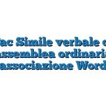 Fac Simile verbale di assemblea ordinaria associazione Word