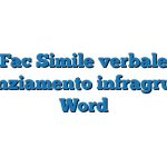 Fac Simile verbale finanziamento infragruppo Word