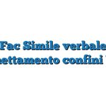 Fac Simile verbale picchettamento confini Word