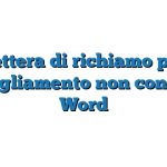 Lettera di richiamo per abbigliamento non consono Word