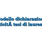 Modello dichiarazione autenticità tesi di laurea Word