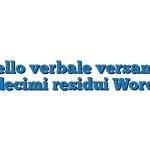 Modello verbale versamento decimi residui Word