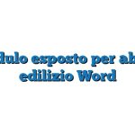 Modulo esposto per abuso edilizio Word