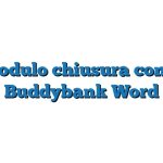 Modulo chiusura conto Buddybank Word